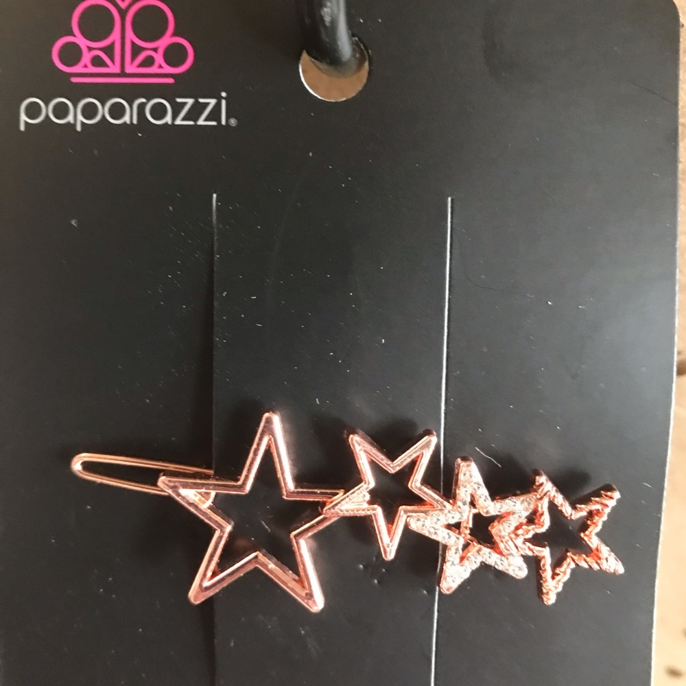 Gold stars hair clip